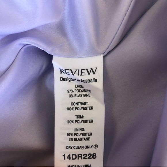 🌿 REVIEW 🌿 womans maxi dress purple capped sleeve lace elegant size 10 - Picture 11 of 11